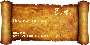 Bodacz Arika névjegykártya